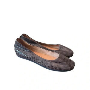 French Sole fs/ny Brown Snake Print Shoes